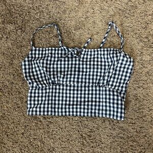 Trendy checkered tank